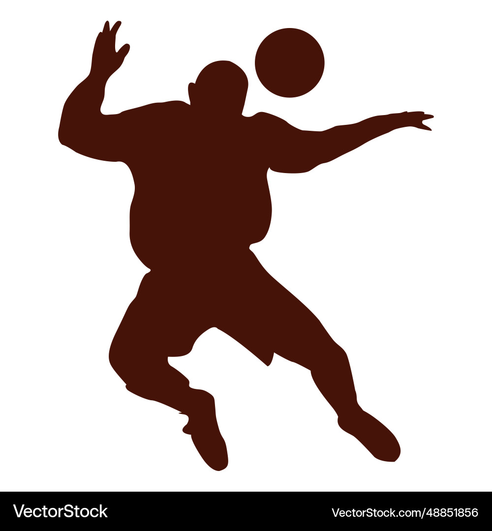 Football head kick jump Royalty Free Vector Image