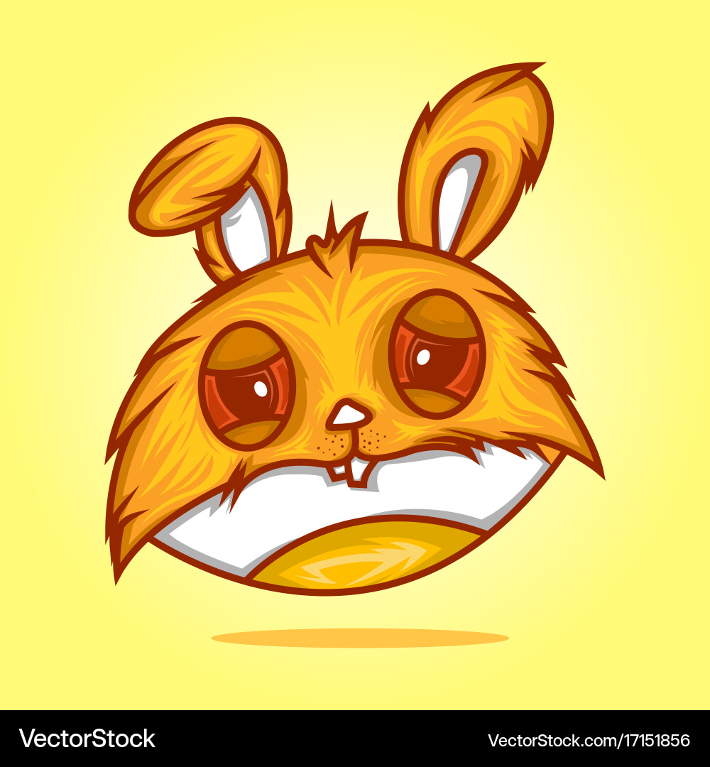 Head rabbit Royalty Free Vector Image - VectorStock
