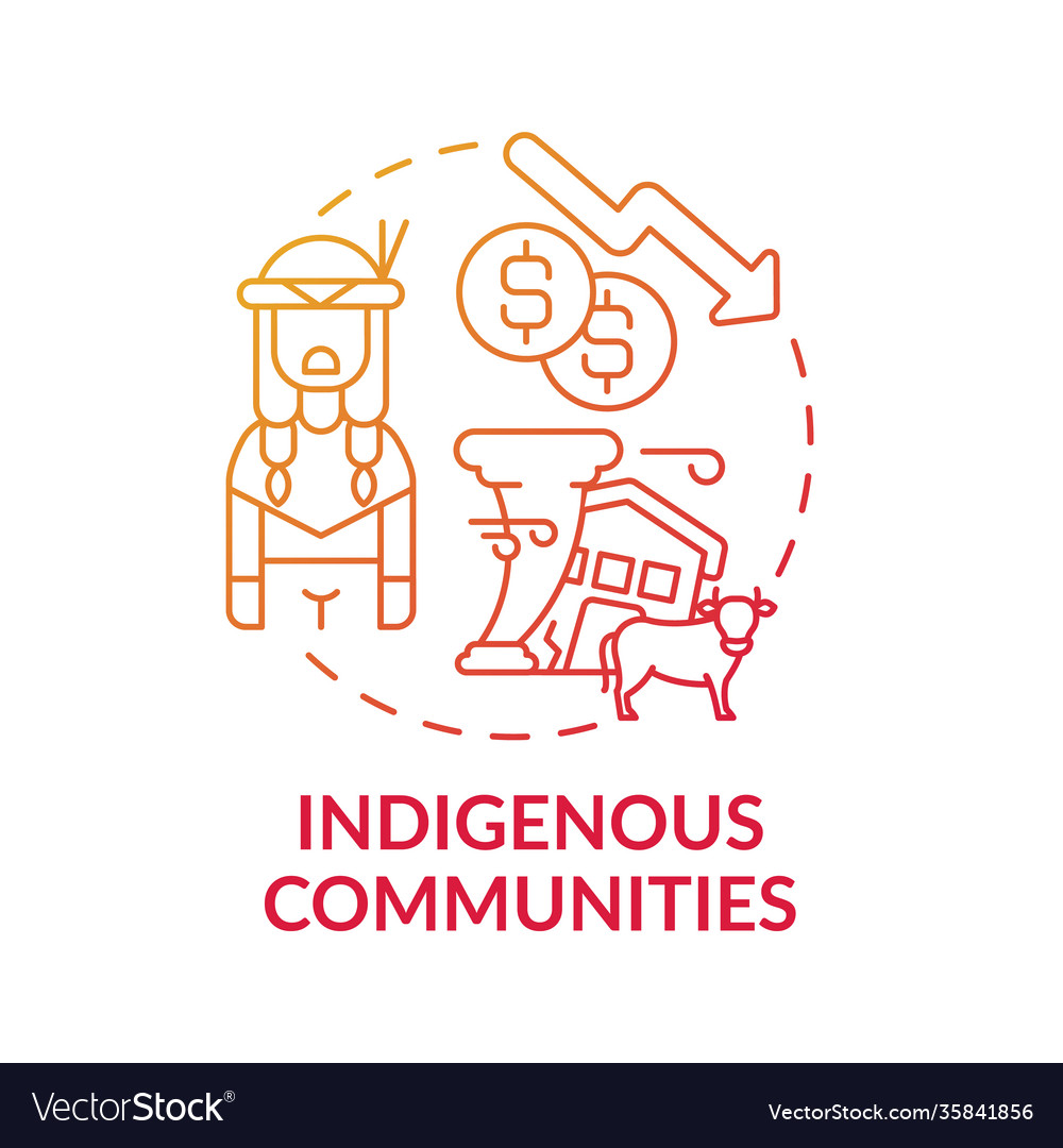 Indigenous community concept icon Royalty Free Vector Image