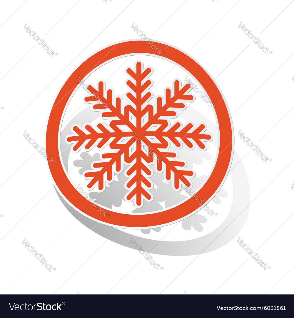 Cold sign sticker orange