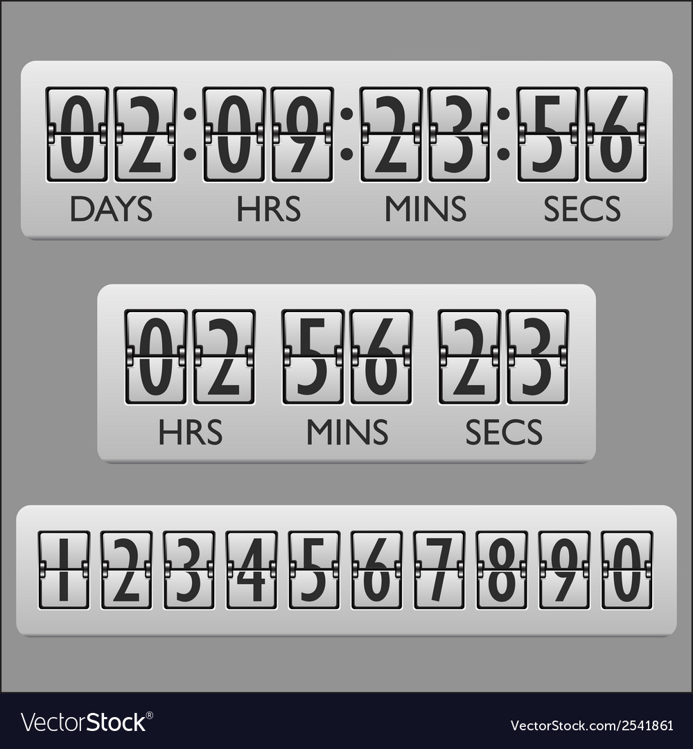 Countdown clock timer Royalty Free Vector Image