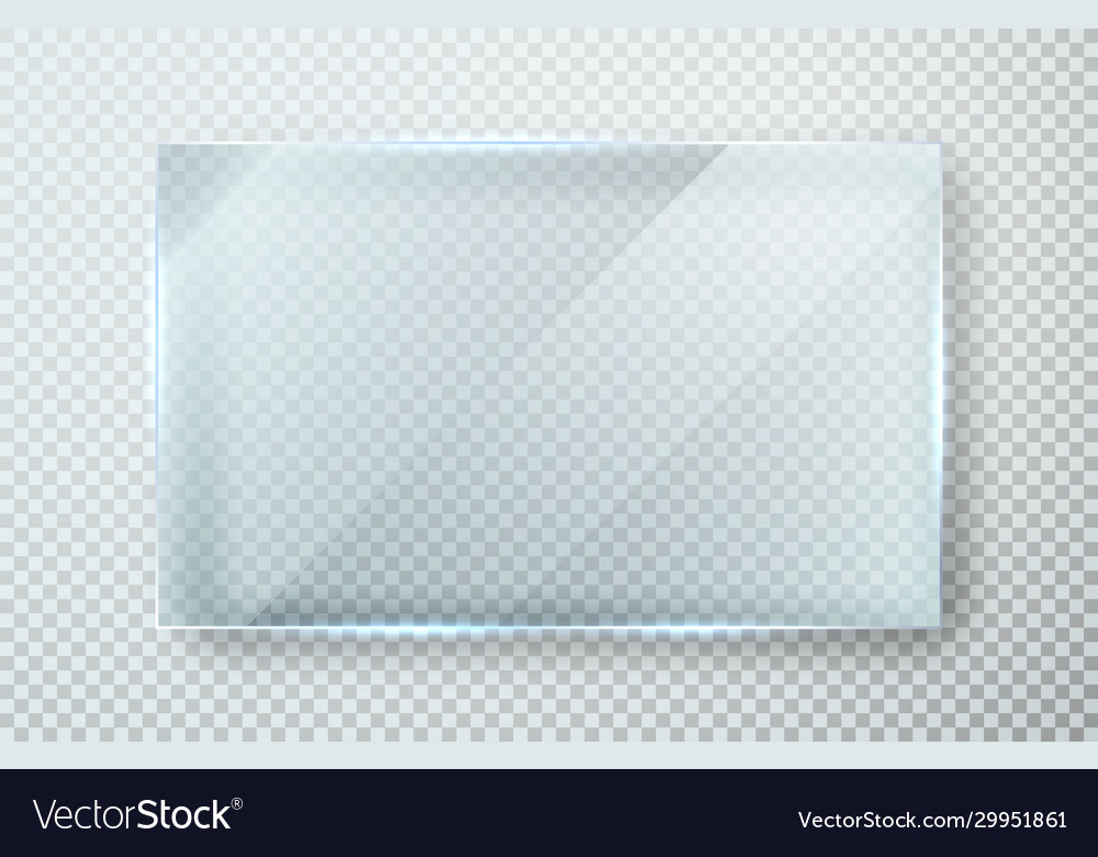 Glass plates set banners on transparent Royalty Free Vector