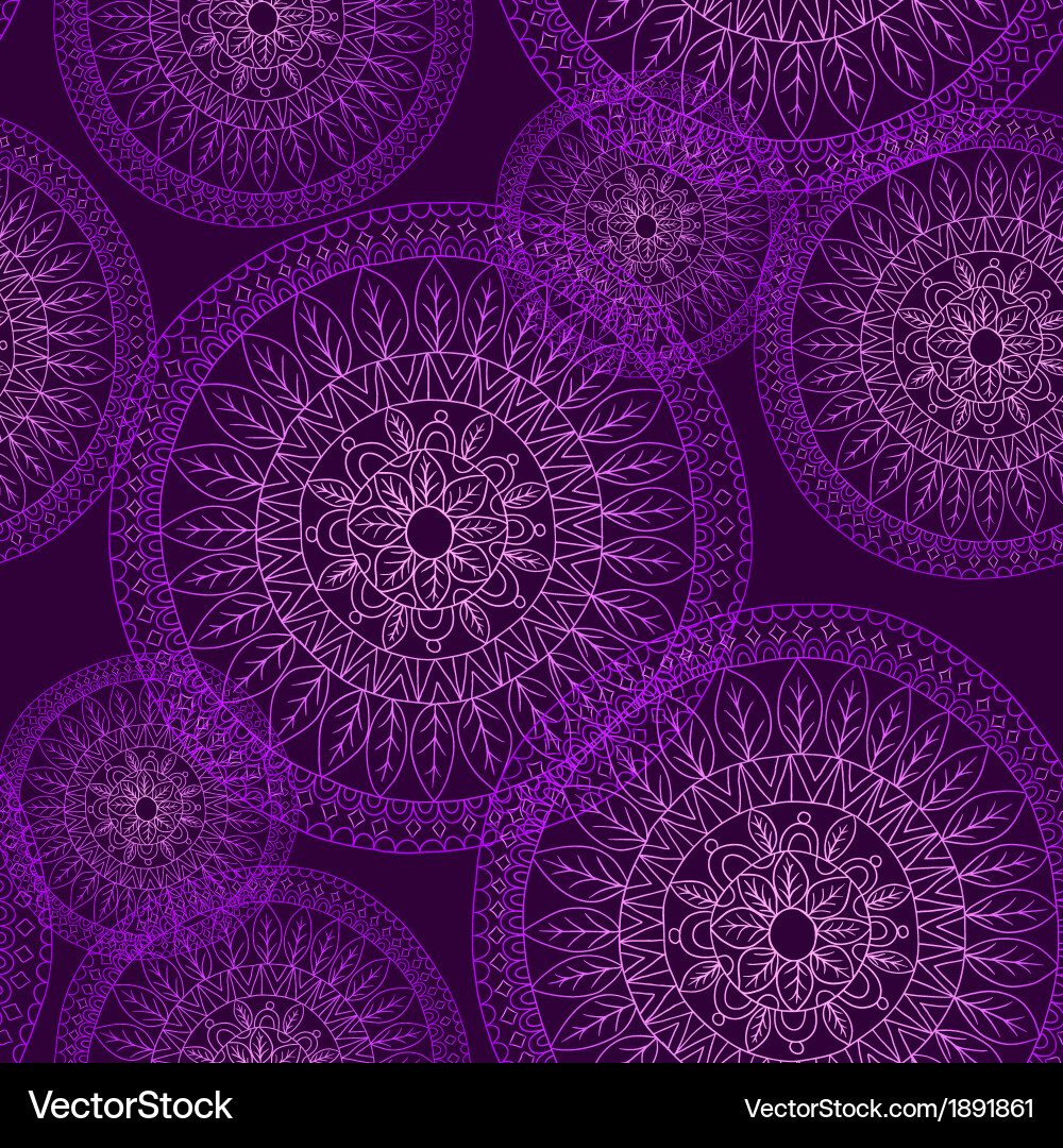 Seamless abstract doodle flower pattern Royalty Free Vector