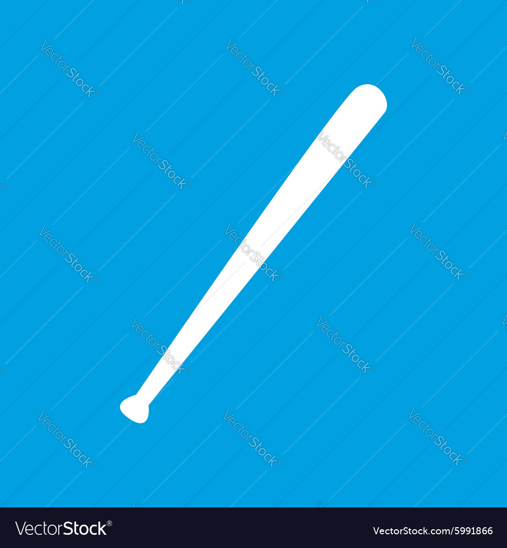 Baseball bat icon simple Royalty Free Vector Image