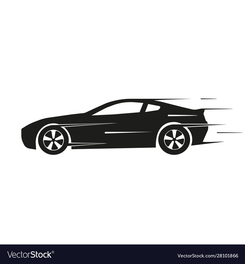 Cars Outline Clipart-Classic Car silhouette icon on white