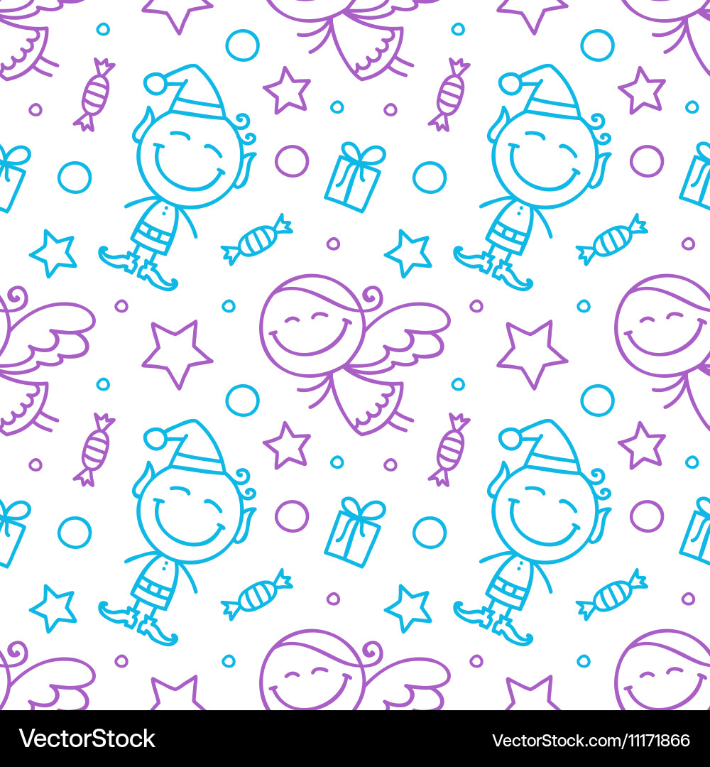 Christmas seamless pattern Royalty Free Vector Image
