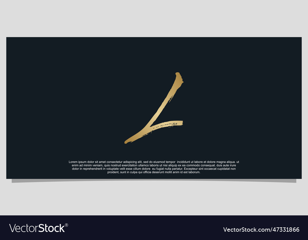 Letter l logo design gradient luxury design Vector Image