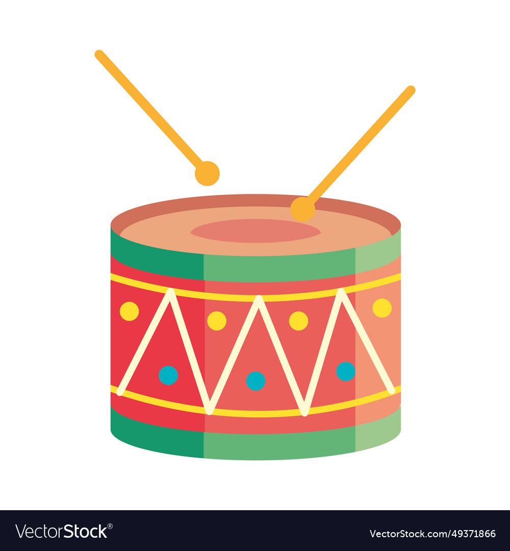 Mexican instrument drum Royalty Free Vector Image