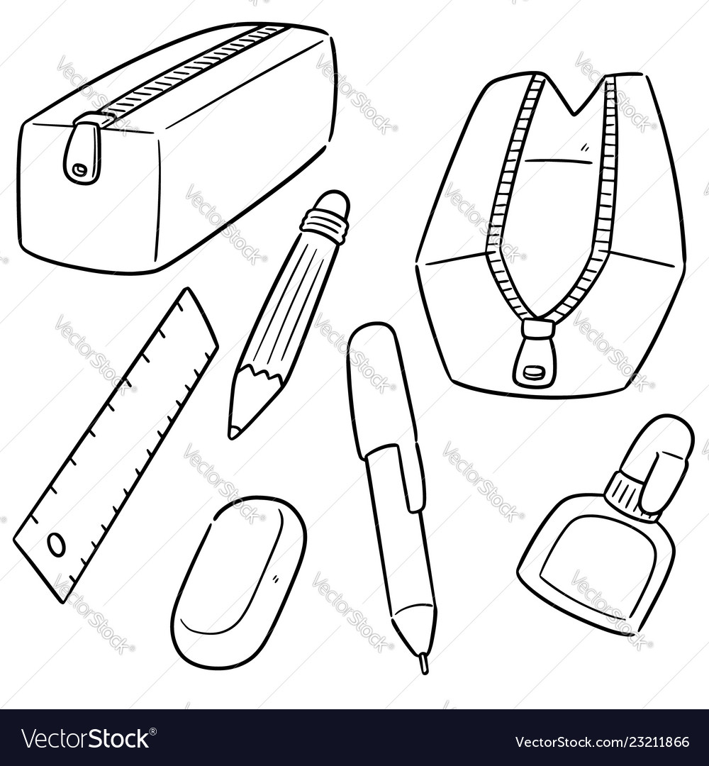 Set of stationery Royalty Free Vector Image - VectorStock