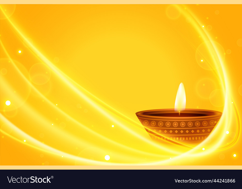 Shinny happy diwali template with text space Vector Image