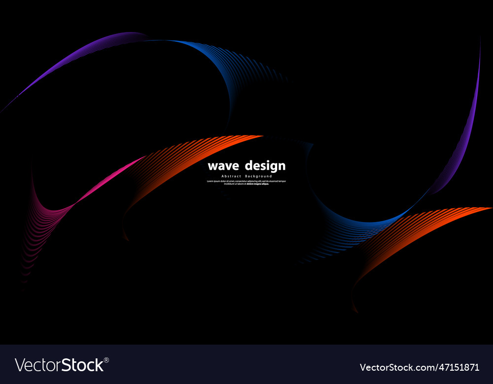 Abstract colorful wave line background curve Vector Image
