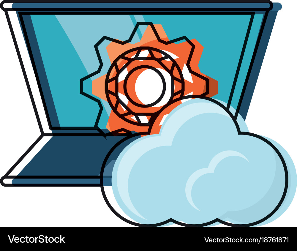Laptop computer design concept Royalty Free Vector Image