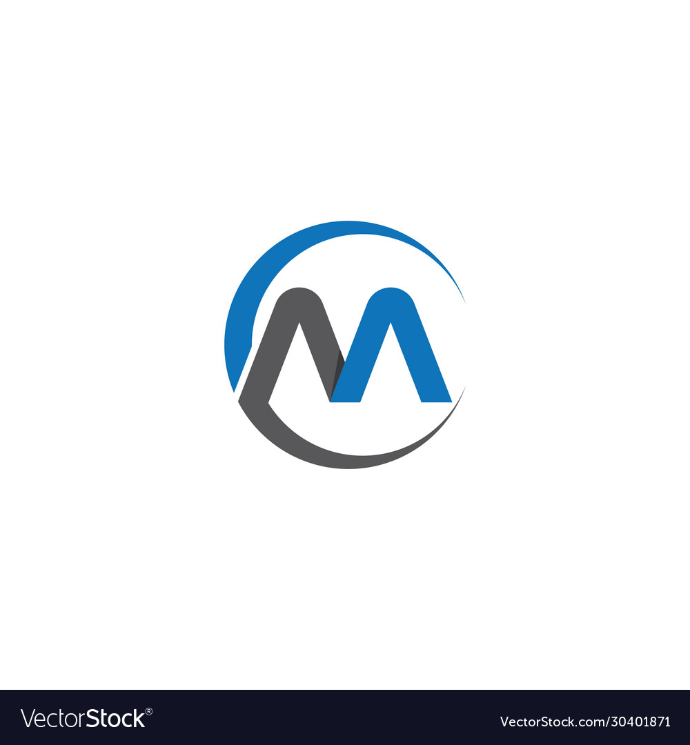 Letter m symbol design Royalty Free Vector Image