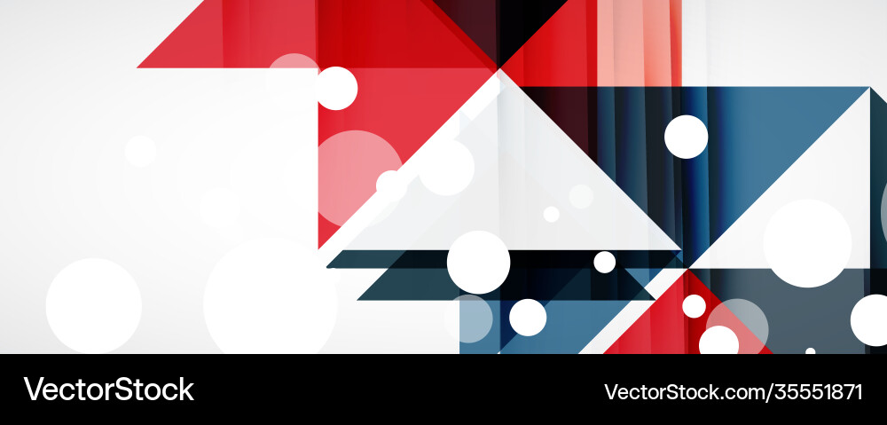 Set triangle geometric backgrounds Royalty Free Vector Image