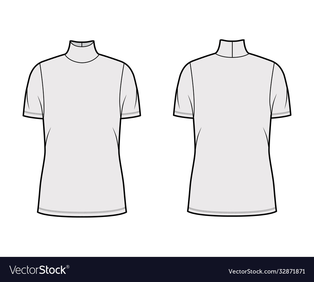 Turtleneck jersey sweater technical fashion Vector Image