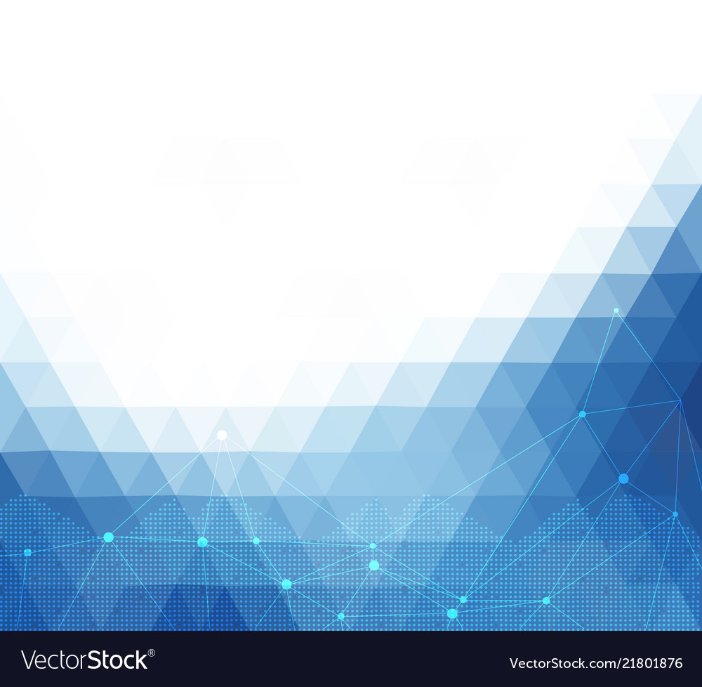 Blue white abstract polygonal background Vector Image