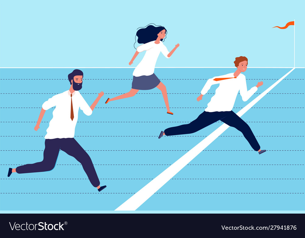 business-finish-line-group-top-managers-and-vector-image