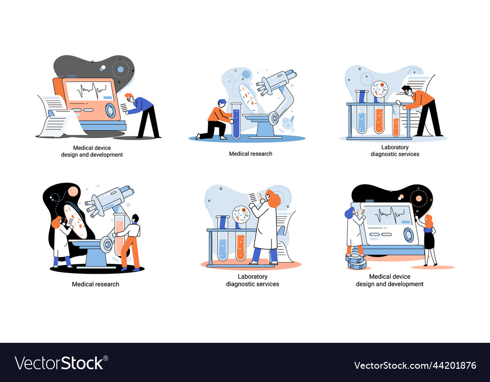 Medical research laboratory diagnostic services Vector Image