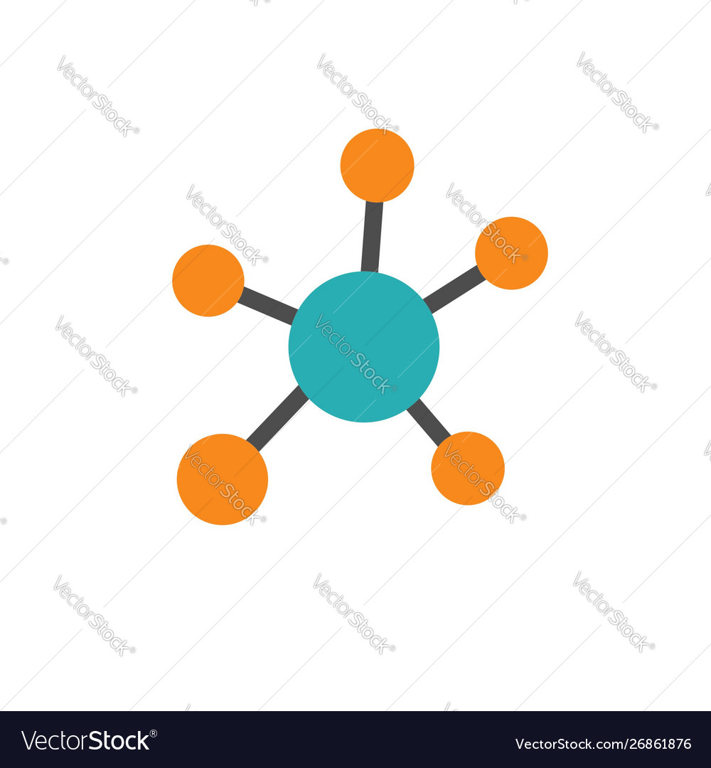 Molecule logo connection icon template Royalty Free Vector