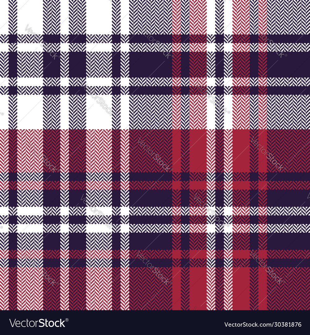 Red dark purple and white tartan check plaid Vector Image