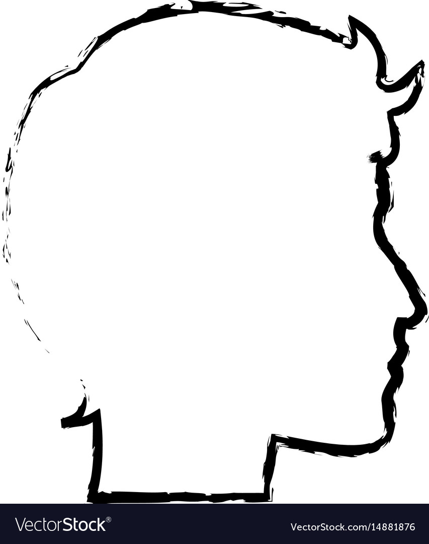 Sketch profile head man character