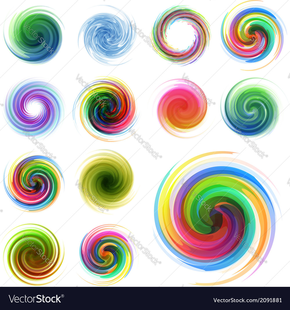 Colorful abstract icon set