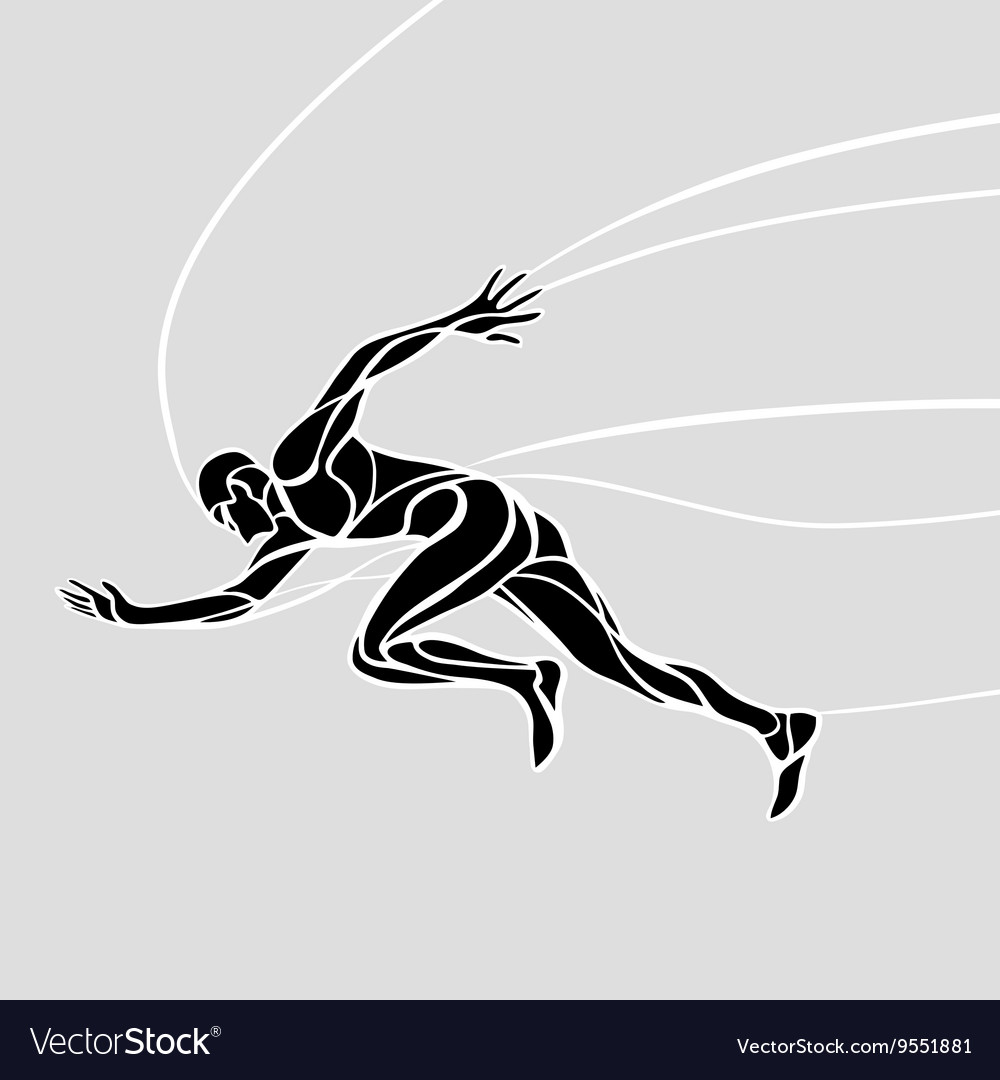 man running silhouette clip art