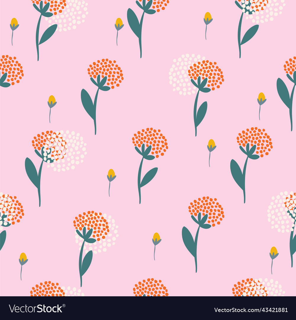 Seamless abstract floral pattern flower background vector image Seamless abstract floral pattern flower background