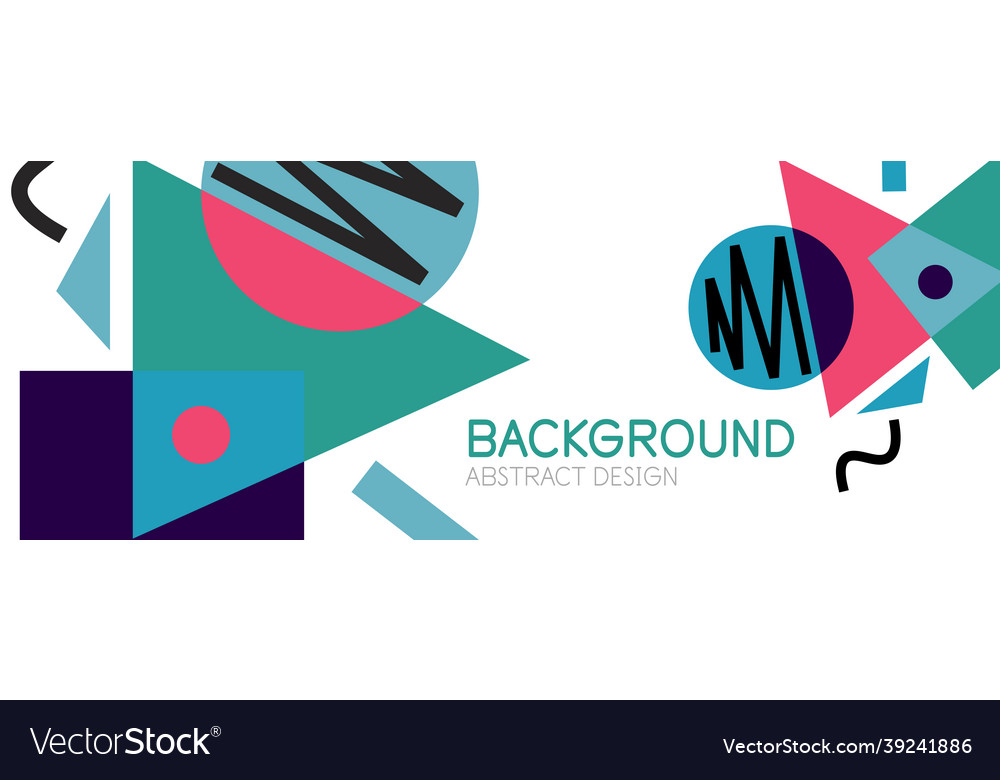 Abstract background with blocks lines geometric Vector Image