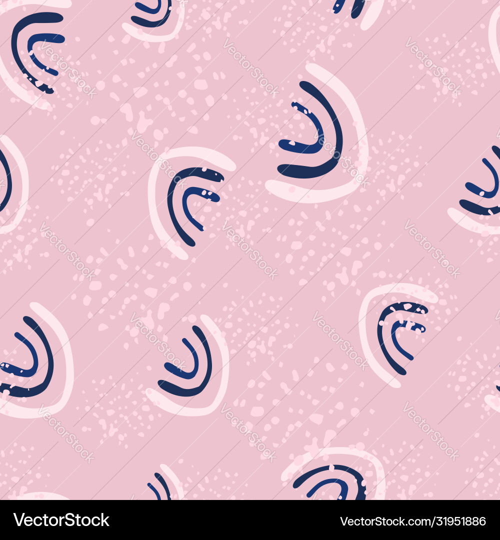 Abstract hand drawn rainbow seamless pattern Vector Image
