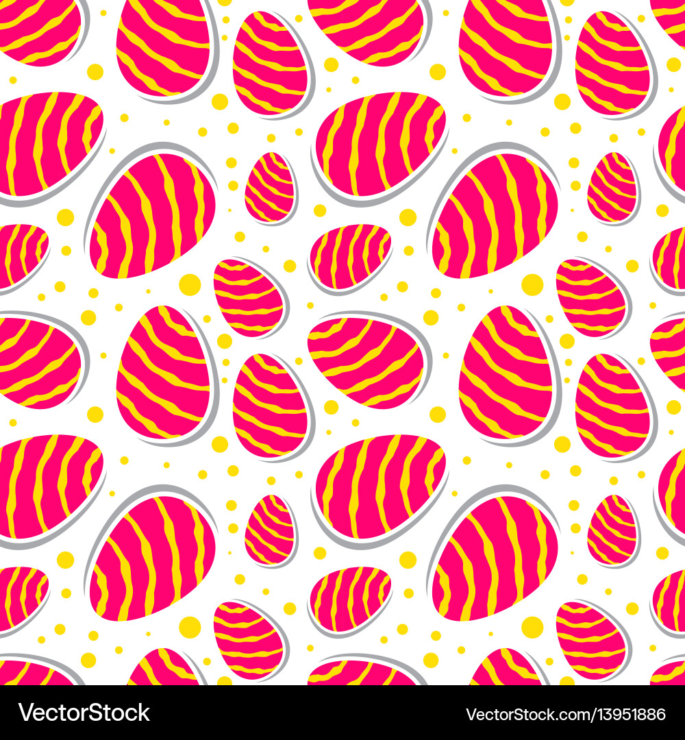 Easter seamless pattern with colorful eggs Vector Image