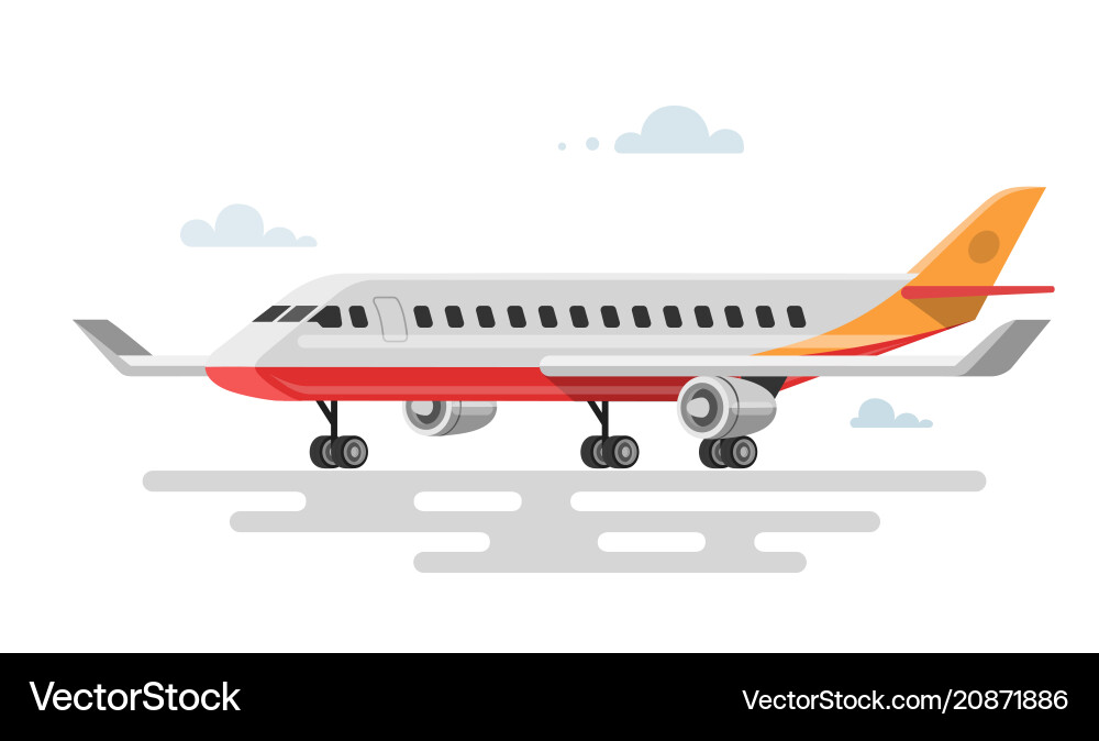 Flat aircraft Royalty Free Vector Image - VectorStock