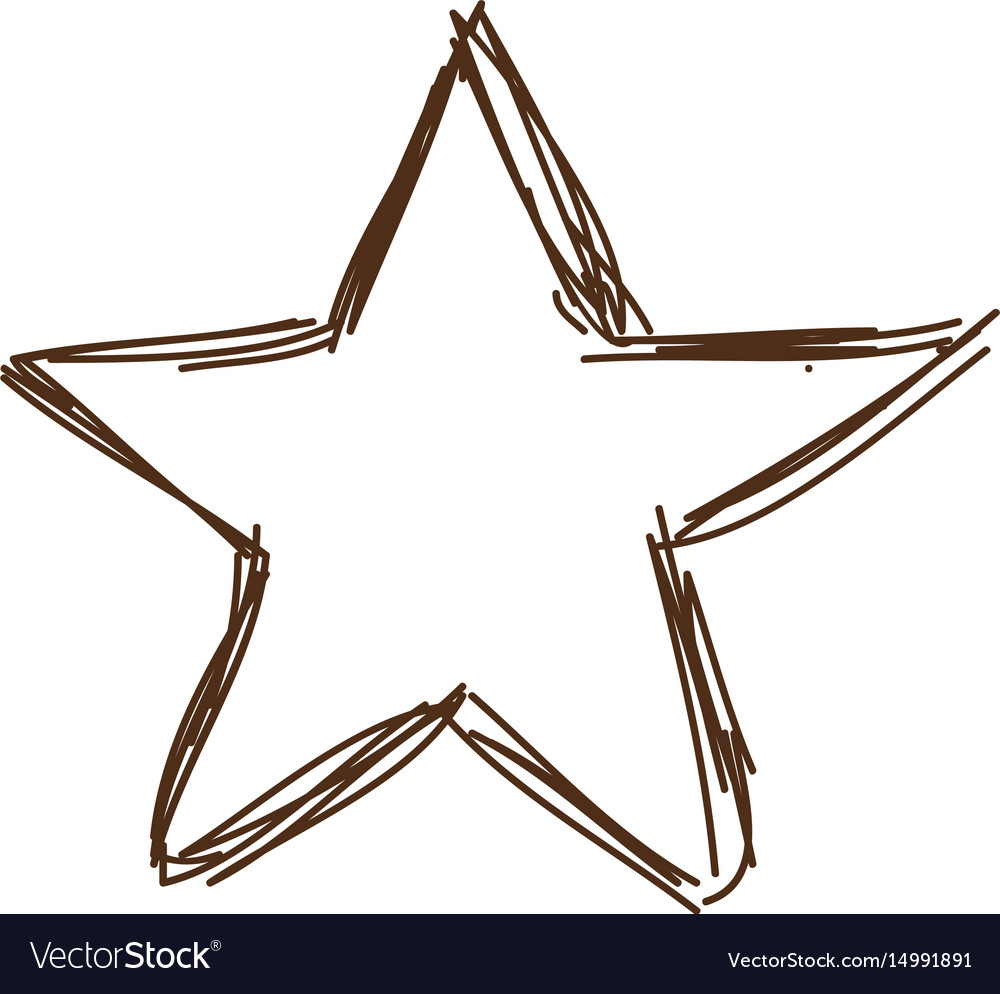 Christmas Star Light Decoration Vintage Engraved Vector Image