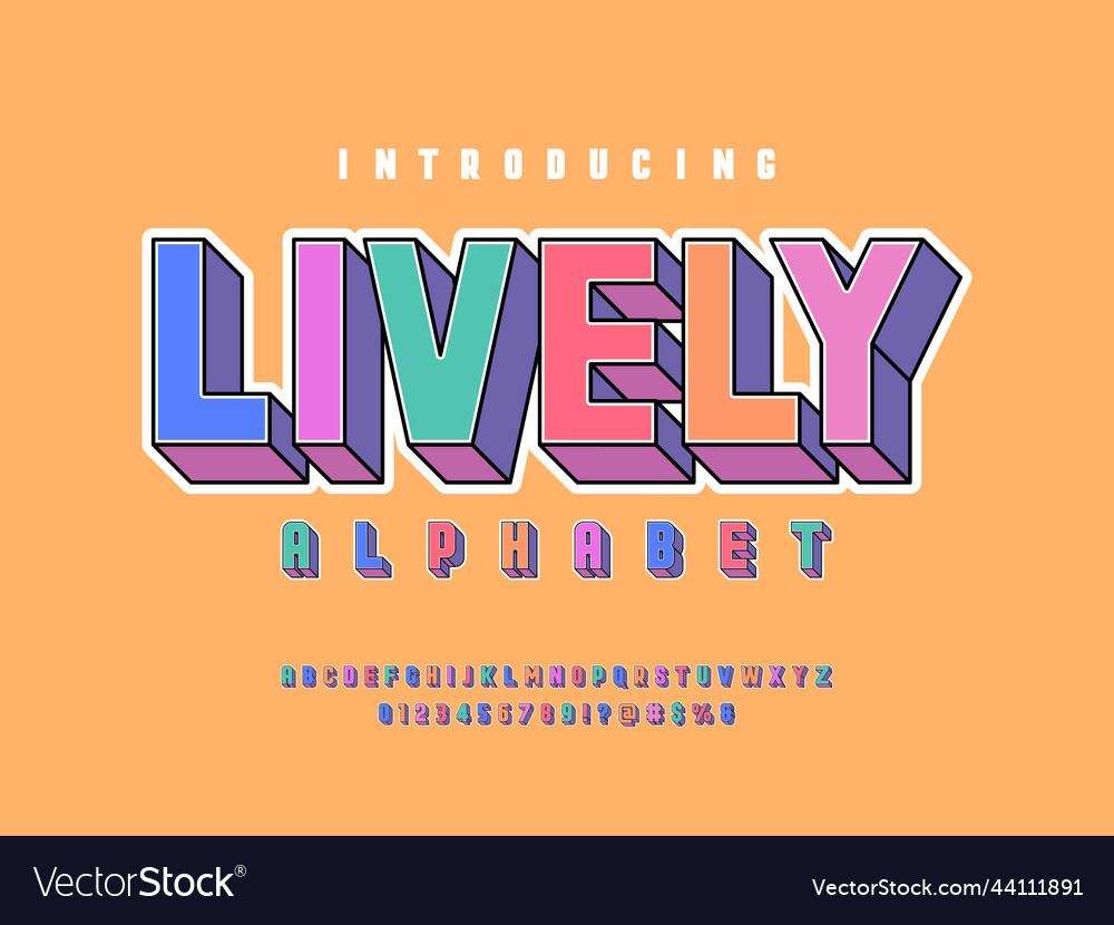 Colorful font