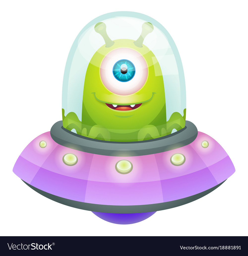 Flying saucer Royalty Free Vector Image - VectorStock