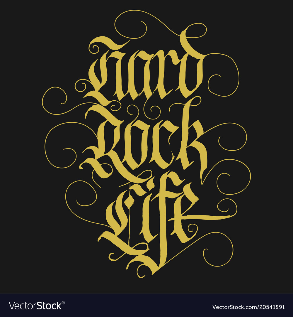 Hard rock music lettering slogan for t-shirt Vector Image