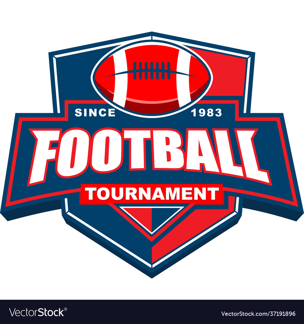 Football championship logo Royalty Free Vector Image