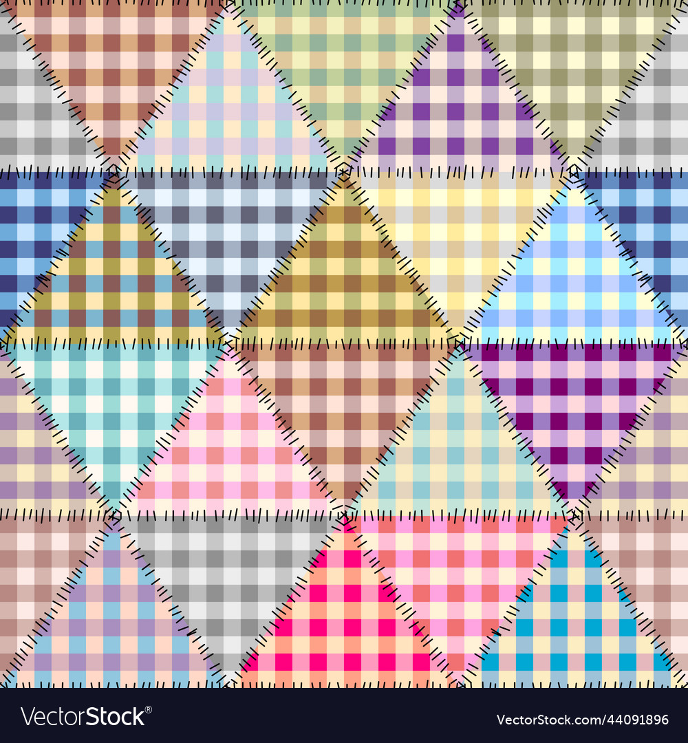 Geometric abstract pattern intersection patchwork Vector Image