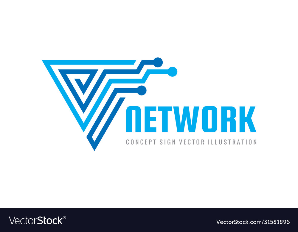 Network - concept business logo template Vector Image