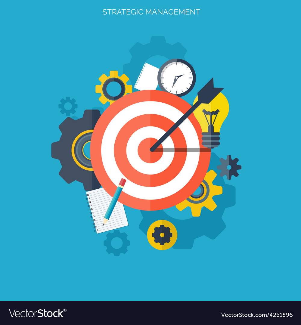 Target flat icon development concept new ideas Vector Image