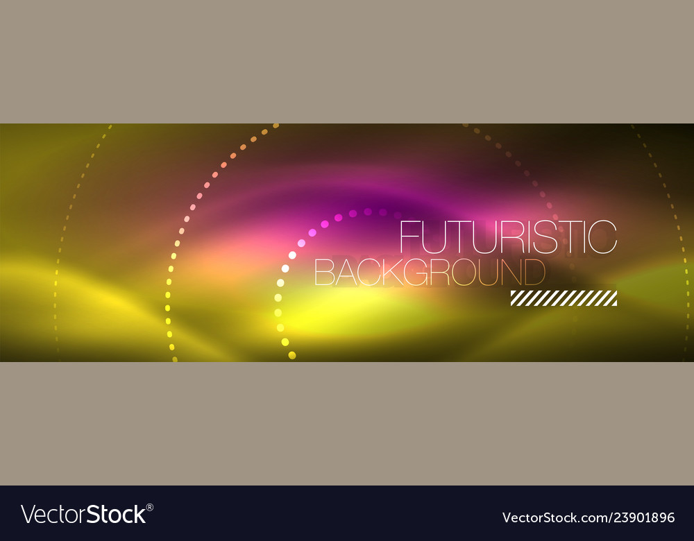 Yellow neon abstract background with dotted Vector Image