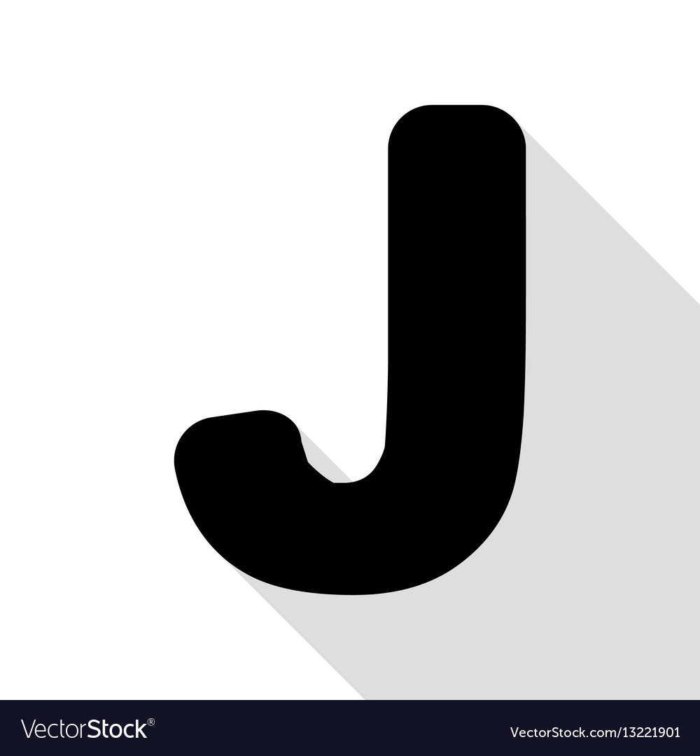 Letter j sign design template element black icon Vector Image