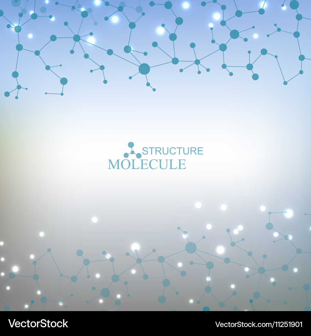 Structure molecule and communication dna atom Vector Image