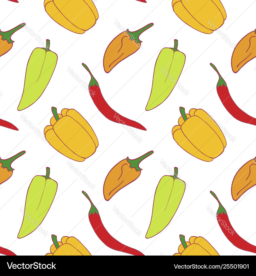 Vegetables seamless pattern Royalty Free Vector Image