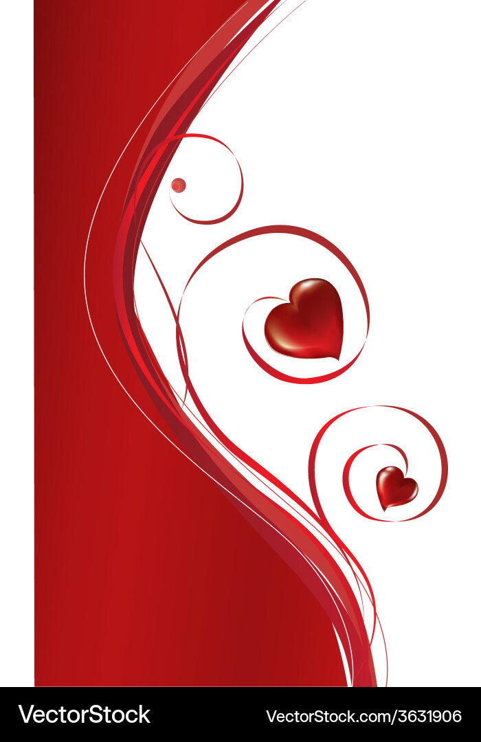 Background red hearts Royalty Free Vector Image