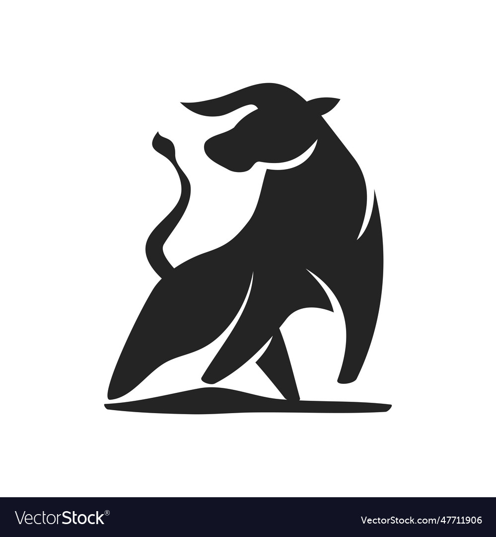 Bull logo template icon brand identity isolated Vector Image