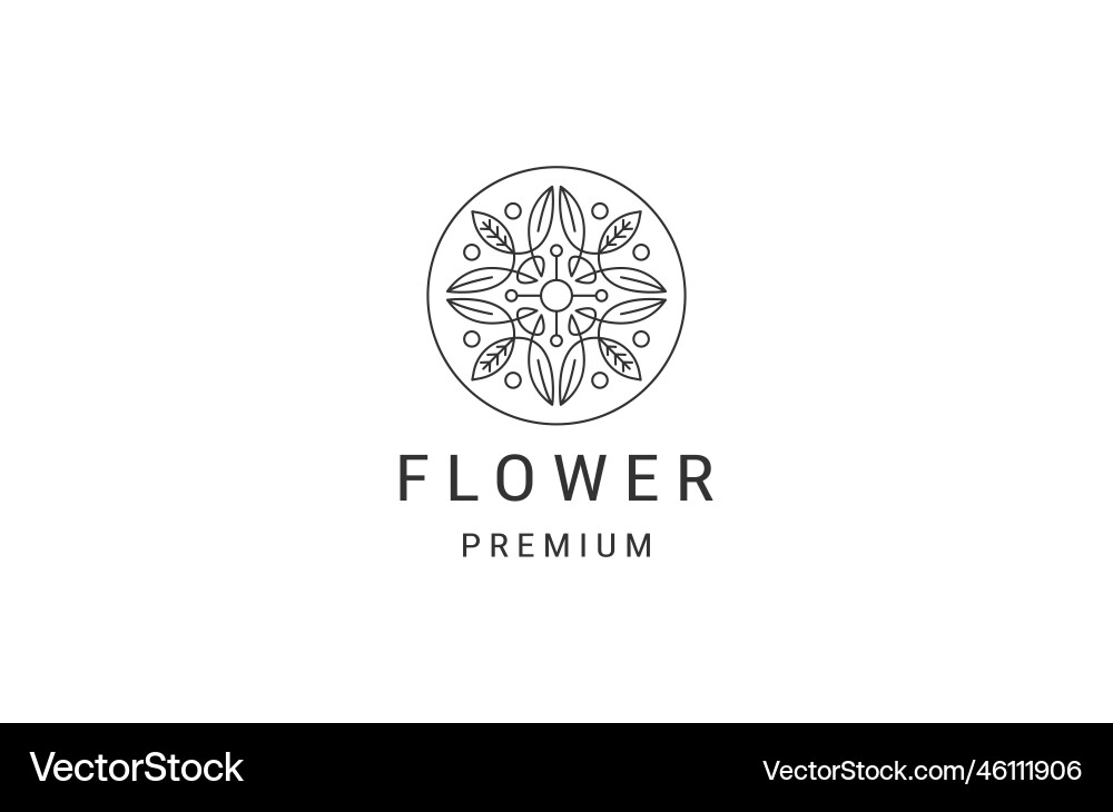 Flower logo Royalty Free Vector Image - VectorStock