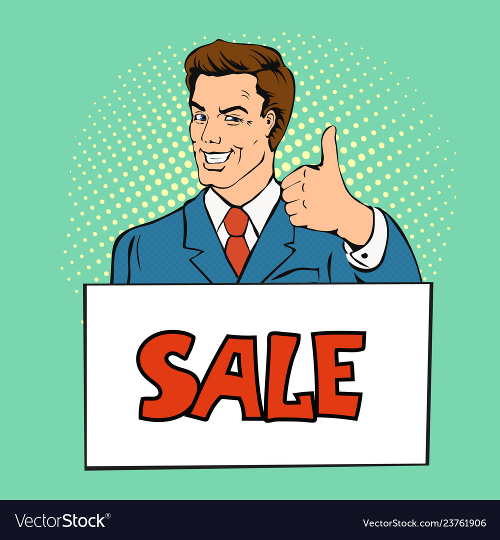 Happy businessman man shows thumb up vector image Happy businessman man shows thumb up