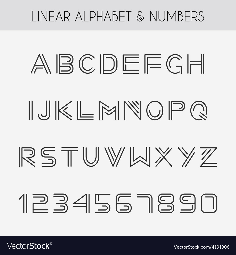 Linear font