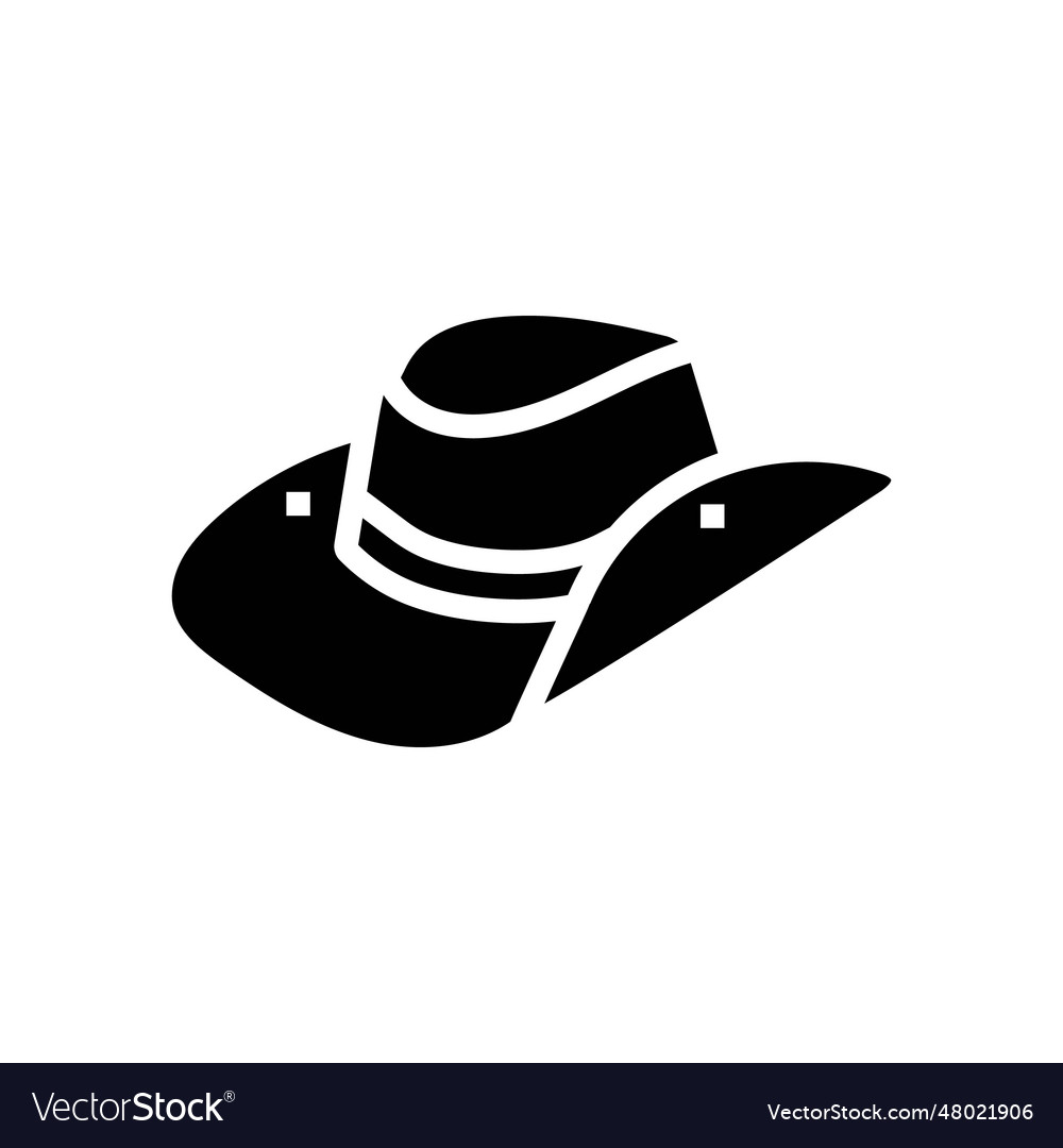 Safari hat cap glyph icon Royalty Free Vector Image